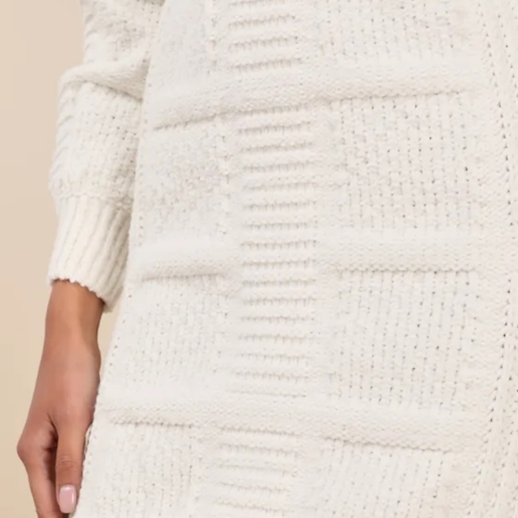 Lulu's Cream Knit Sweater Dress - Picture 4 of 10